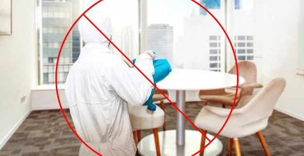 Incorrect carpet sanitizing method